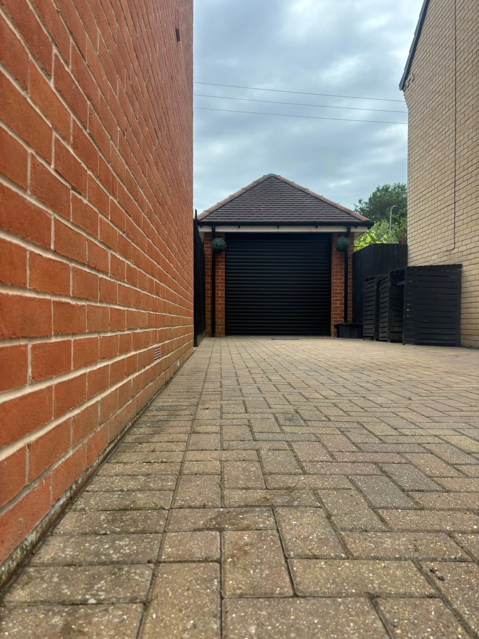 Same patio after cleaning — restored slabs